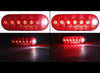 6-1/2" X 2-1/4" OVAL LED TRAILER TAIL LIGHT, STOP, TURN, TAIL, REVERSE, 7 DIODE, RED/CLEAR LENS