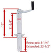 RAM ROUND A-FRAME TRAILER JACK, TOPWIND, 2K, ZINC, A FRAME, 14-1/4" TRAVEL