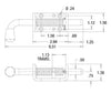 SPRING LATCH FOR UTILITY GATE, 3" LONG X 1-3/4" WIDE, ZINC PLATED, SPORT HAVEN LATCH