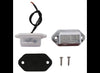 Mini LED Trailer License Plate Light w/ Chrome Housing - 2 Diodes - Rectangle - Clear Lens