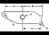 EQUALIZER FOR 2" WIDE SLIPPER SRINGS 10-1/8" LONG X 7/8" CENTER HOLE