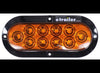OPTRONICS LED PARKING, CLEARANCE, MARKER, TURN 10 DIODE, AMBER LENS, 7-9/16"X3-5/16" OVAL