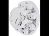 HUB COVER FOR TRAILER WHEELS ABS PLASTIC CHROME 8X6.5" 8 ON 6.5" 8 LUG