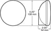 4-1/4" ROUND RED TRAILER TAIL LIGHT, STOP, TURN, INCANDESCENT, 1 BULB