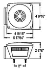 OPTRONICS/WESBAR 6 FUNCTION TAIL LIGHT, PASSENGER SIDE, RS RIGHT, PS 5-5/16" x 4-9/16"