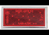 PETERSON RED RECTANGULAR TRAILER REFLECTOR W/ CHROME BEZEL, STICK ON ADHESIVE