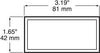 PETERSON AMBER RECTANGULAR TRAILER REFLECTOR W/ CHROME BEZEL, STICK ON ADHESIVE
