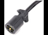 BARGMAN 7-WAY RV STYLE CONNECTOR 6' LONG - COILED CABLE - TRAILER END
