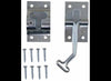 45 DEGREE T-STYLE HOOK AND KEEPER, ANGLE DOOR HOLDER, ZINC T-STYLE, 2"
