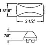 MINI TRAILER LICENSE PLATE LIGHT - SUBMERSIBLE, INCANDESCENT, CLEAR LENS - 2-1/2" X 1-3/16"