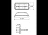 LED TRAILER LICENSE PLATE LIGHT, SUBMERSIBLE, CLEAR LENS, 2 DIODE - 2-1/2" X 1-1/4"