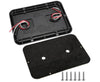 PARTSAM DOUBLE LED TAIL LIGHT, RED LENS, BLACK BASE - RV STYLE, FOR TRAILER, 9.25"X6.3"X0.6" 12V