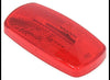4"X2" RECTANGLE LED CLEARANCE OR SIDE MARKER, 3 DIODE, WHITE BASE, RED LENS
