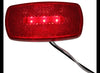 4"X2" RECTANGLE LED CLEARANCE OR SIDE MARKER, 3 DIODE, WHITE BASE, RED LENS