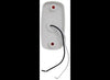 4"X2" RECTANGLE LED CLEARANCE OR SIDE MARKER, 3 DIODE, WHITE BASE, RED LENS