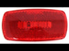 4"X2" RECTANGLE LED CLEARANCE OR SIDE MARKER, 3 DIODE, WHITE BASE, RED LENS
