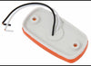 4"X2" RECTANGLE LED CLEARANCE OR SIDE MARKER, 3 DIODE, WHITE BASE, AMBER LENS