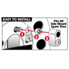 TRIMAX SPARE TIRE LOCK, CHROME WITH 2 KEYS FOR SIDE MOUNTED TIRES