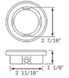 PCV GROMMET FOR 2.5" ROUND CLEARANCE AND SIDE MARKER LIGHTS - FLUSH MOUNT, BLACK
