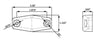 MINI RED LED CLEARANCE OR SIDE MARKER LIGHT, 2 DIODE, CLEAR LENS 2-1/2"Lx1-1/8"W