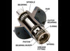 BEARING BUDDY BEARING PROTECTORS, MODEL 2717, 2.717" HUB BORE, CHROME PLATED, PAIR