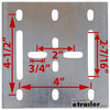 E-TRACK BACKING PLATE W/HARDWARE, GALVANIZED STEEL 6"X6" E TRACK , X-TRACK