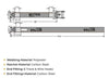 2" E-TRACK RATCHET STRAP WITH WIRE J HOOK, GRAY, 16' LENGTH, 500lbs WLL