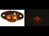 DRAGON'S EYE LED CLEARANCE OR MARKER LIGHT, AMBER, OVAL, 2 DIODE, 2 WIRE, 2-5/8"L X 1-1/4" W
