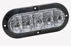 TECNIQ LED REVERSE LIGHT, WHITE, 6 DIODE - SURFACE MOUNT 6" OVAL
