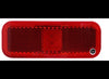 LED TRAILER CLEARANCE OR SIDE MARKER LIGHT W/REFLEX REFLECTOR - 6 DIODE , RED LENS , WHITE BASE