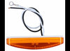 LED TRAILER CLEARANCE OR SIDE MARKER LIGHT W/REFLEX REFLECTOR - 6 DIODE , AMBER LENS , WHITE BASE