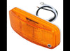 LED TRAILER CLEARANCE OR SIDE MARKER LIGHT W/REFLEX REFLECTOR - 6 DIODE , AMBER LENS , WHITE BASE