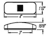 LED TRAILER CLEARANCE OR SIDE MARKER LIGHT W/REFLEX REFLECTOR - 6 DIODE , AMBER LENS , WHITE BASE