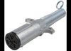 7-WAY HD ROUND TRAILER SIDE, 7 WAY 7-POLE PIN CONNECTOR, DIE CAST ZINC, W/ CABLE GUARD