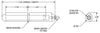 WELD ON HINGE, 5-15/16" X 1/2" PIN DIAMETER, BRASS BUSHING, GREASEABLE STEEL