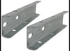 GALVANIZED STEEL BOLT ON FENDER BRACKETS FOR PLASTIC SINGLE AXLE FENDERS - QTY 2 - FULTON FENDER