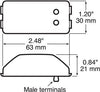2-1/2" X 1-1/4" AMBER MARKER LIGHT, INCANDESCENT AMBER LENS
