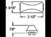 2-1/2" X 1-3/16" LED CLEARANCE AND SIDE MARKER LIGHT - SUBERSIBLE - 3 DIODE, AMBER LENS