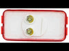 2-1/2" X 1-3/16" MARKER LIGHT OR CLEARANCE , RED LENS, INCANDESCENT