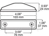 4-1/16" X 1-1/16" RECTANGLE RED MARKER LIGHT, 2 WIRE, 2 DIODE LED