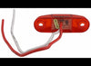 2-5/8" X 3/4" OVAL RED MARKER CLEARANCE LIGHT, 2 WIRE, 2 DIODE LED