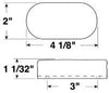 AMBER LENS CLEARANCE OR SIDE MARKER LIGHT, RECTANGLE 4-1/8" X 2" , INCANDESCENT, 2 BULB
