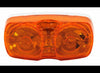 BULLSEYE AMBER LENS CLEARANCE OR SIDE MARKER LIGHT, RECTANGLE 4" X 2" , INCANDESCENT, 2 BULB