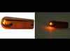 AMBER TEARDROP MARKER LIGHT W/REFLECTOR, 5-3/8"X1-13/16" , INCANDESCENT 1 BULB