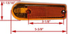 AMBER TEARDROP MARKER LIGHT W/REFLECTOR, 5-3/8"X1-13/16" , INCANDESCENT 1 BULB