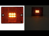 2-7/8"X2-1/8" SQUARE LED CLEARANCE OR SIDE MARKER LIGHT, AMBER, 6 DIODE
