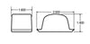 TRUCK-LITE RED CLEARANCE LIGHT, INCANDESCENT 1 BULB, 2-29/32"X1-13/32"