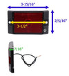 3-15/16" X 2-5/16" LED CLEARANCE AND SIDE MARKER LIGHT - SUBERSIBLE - 1 DIODE, RED LENS