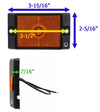 3-15/16" X 2-5/16" LED CLEARANCE AND SIDE MARKER LIGHT - SUBERSIBLE - 1 DIODE, AMBER LENS