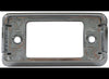 MOUNTING BRACKET FOR 2-1/2" TRAILER LIGHTS, CHROME, OPEN BACK, SURFACE MOUNT, WITH GASKET